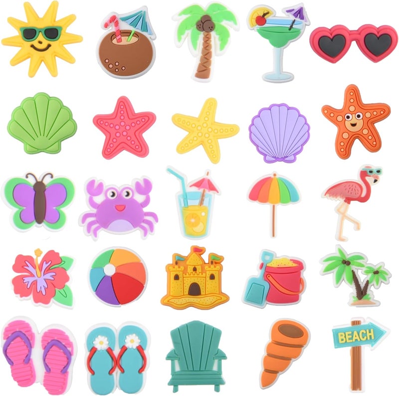 BULKITEM 25 Pcs Gamer, Summer, Nurse, Pink, Hunting, Black,USA american flag crocs,Shoe Charms, Cute Shoe Accessories Gifts Charms for Teens Kids Adults - Image 1